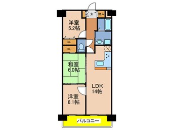 間取図 ネオハイツ名和(302)