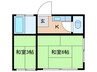 坂井荘 2Kの間取り