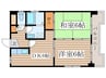 ハイツ山崎 2DKの間取り