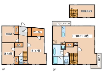 間取図 名古屋市瑞穂区貸家