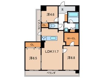 間取図 藤和ｼﾃｨｺ-ﾌﾟ豊田久保町（1101）