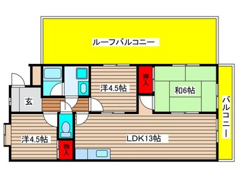 間取図 ハイライズナリタ