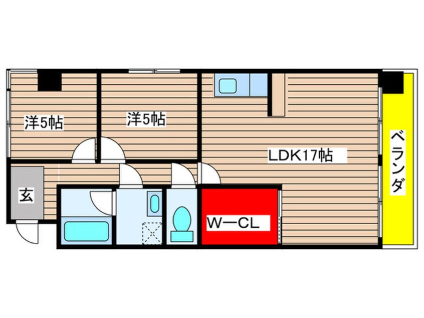 間取図 ハイライズナリタ