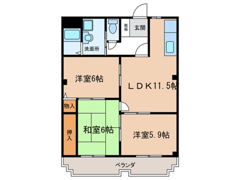 間取図 グランパス万場