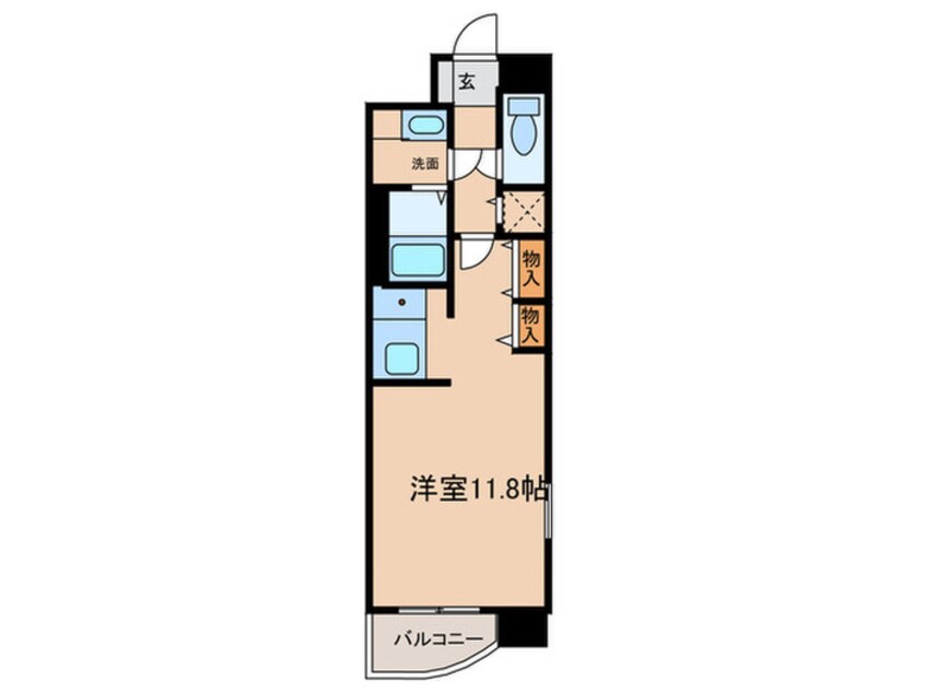 間取図 ﾌﾟﾚｻﾝｽ錦ｴﾎﾞﾘｭｰｼｮﾝ(306)