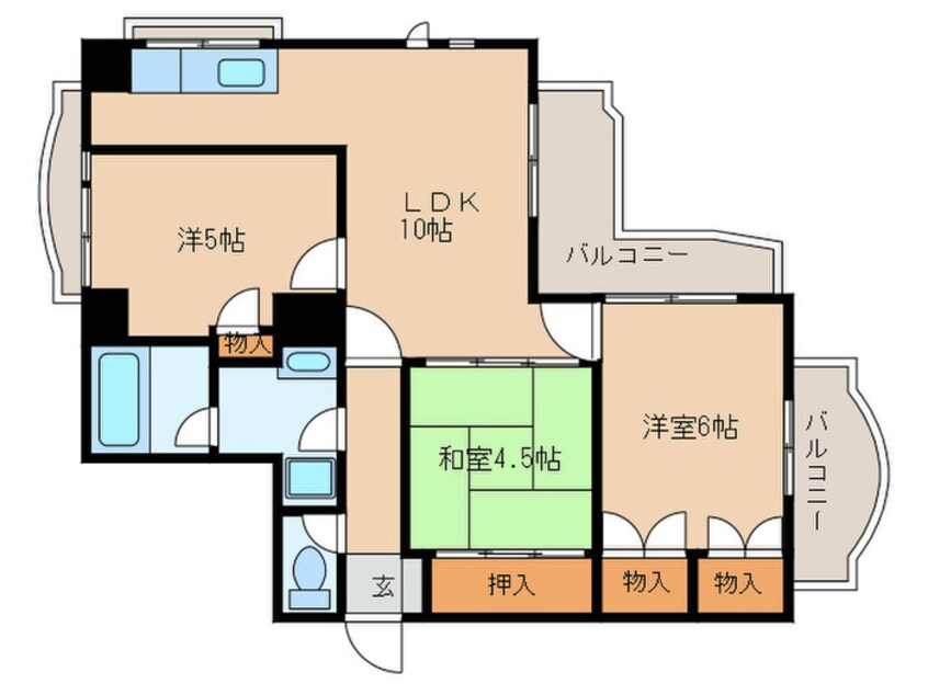 間取図 イーストガーデン　ポプラ館