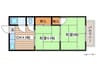 コ－ポ市丘 2DKの間取り
