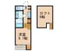 クリークコート 1Rの間取り