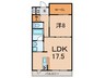 ソレイユ徳川 1LDKの間取り