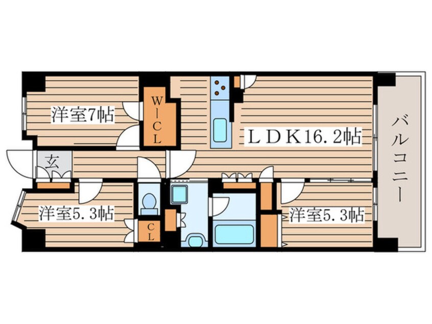 間取図 プラウド瑞穂陽明（304）