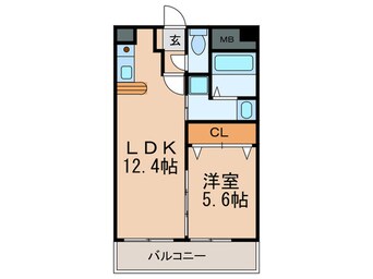 間取図 ドルチェ茶屋ケ坂