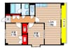 レージュ原 2LDKの間取り