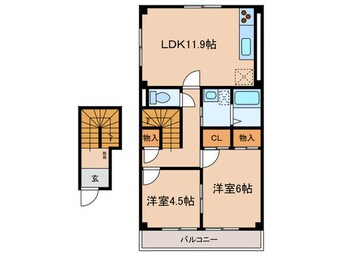 間取図 フォンテ－ヌ新栄