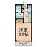 デュオＳ 1Kの間取り