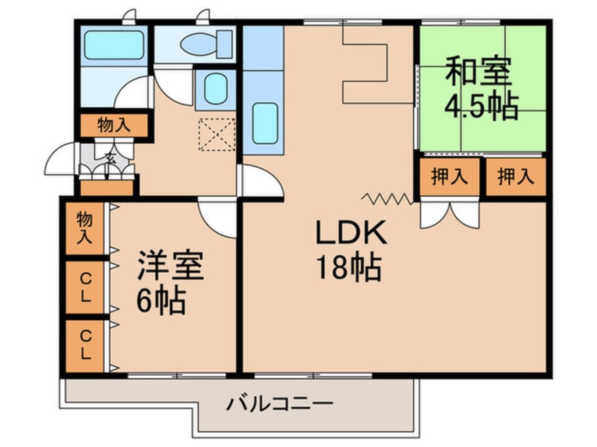 間取図 西一社団地12号棟(505)