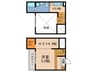 Ｒｅｓｉｄｅｎｃｉａ観音町 1Kの間取り