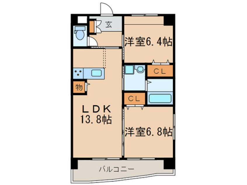 間取図 Ｍ・不動