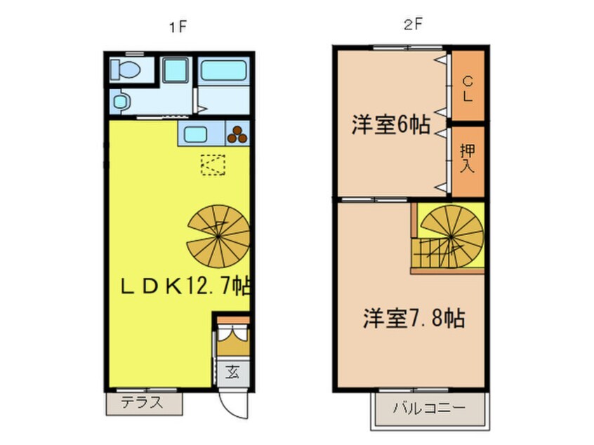 間取図 Ｃａｓａ神沢　Ｂ