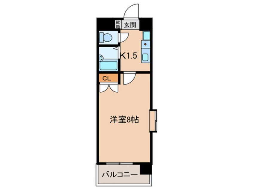 間取図 セントラルコ－ト八田