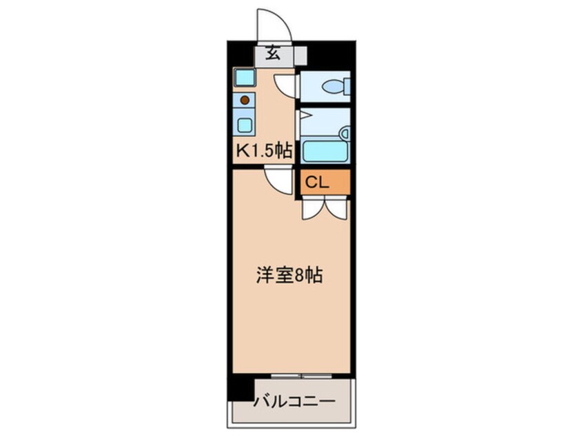 間取図 セントラルコ－ト八田