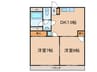ハイネス名東 2DKの間取り