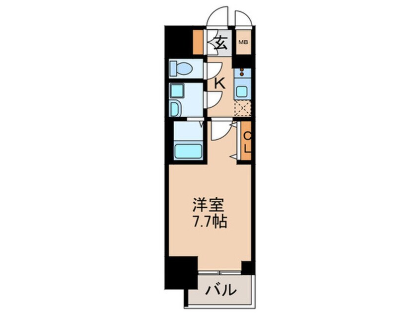 間取図 仮)S-RESIDENCE庄内通駅前curere