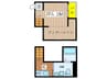 Alba港栄 1Kの間取り