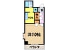 ガーデンハイツ港陽 1Kの間取り
