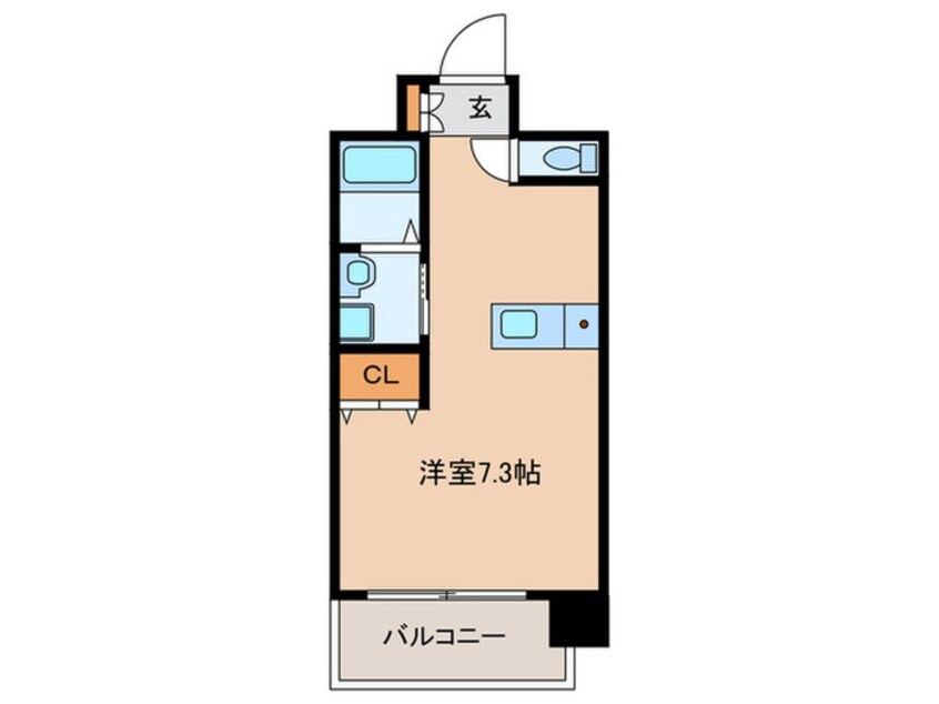 間取図 ﾌﾟﾚｻﾝｽ鶴舞駅前ﾌﾞﾘﾘｱﾝﾄ(409)