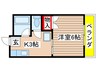 コ－ポ南大坪 1Kの間取り