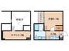 アルファ・Ⅰ 1Kの間取り