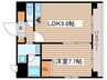 スタジオスクエア泉 1LDKの間取り