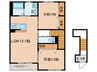 シャーレ 2LDKの間取り