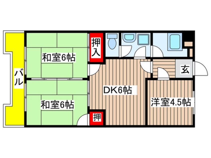 間取図 ユニーブル野並（403）