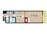 昴新栄 1DKの間取り