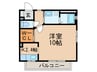 Freude星ヶ丘 1Kの間取り