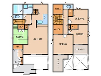 間取図 竹越1丁目戸建