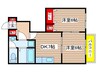 フリージアガーデンⅢ 2DKの間取り