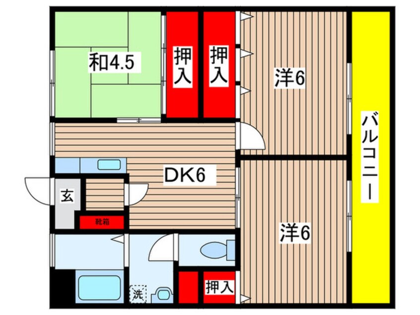 間取図 パークサイド作の山