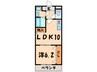 レジデンス本陣 1LDKの間取り