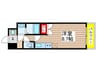リヴシティ栄弐番館(1105) 1Rの間取り