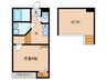 Creo八田壱番館 1Kの間取り