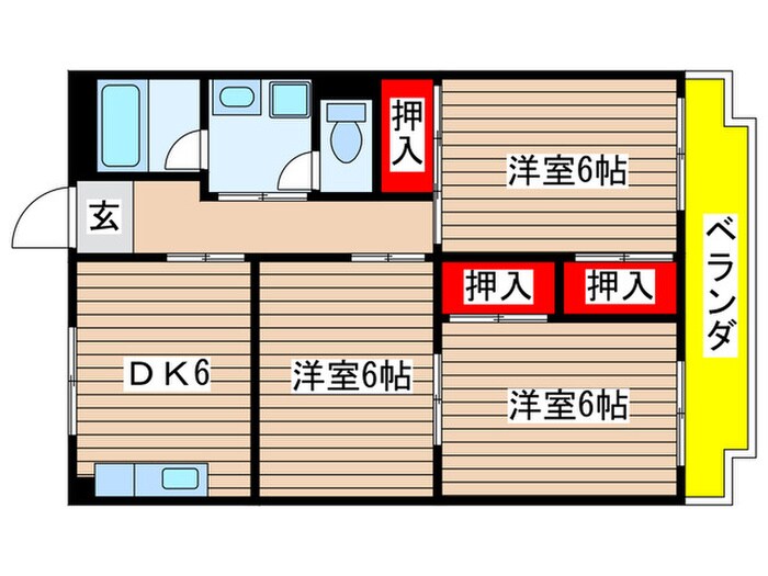間取り図 サンハイツ中平２