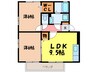 ピアネクストＢ 2LDKの間取り