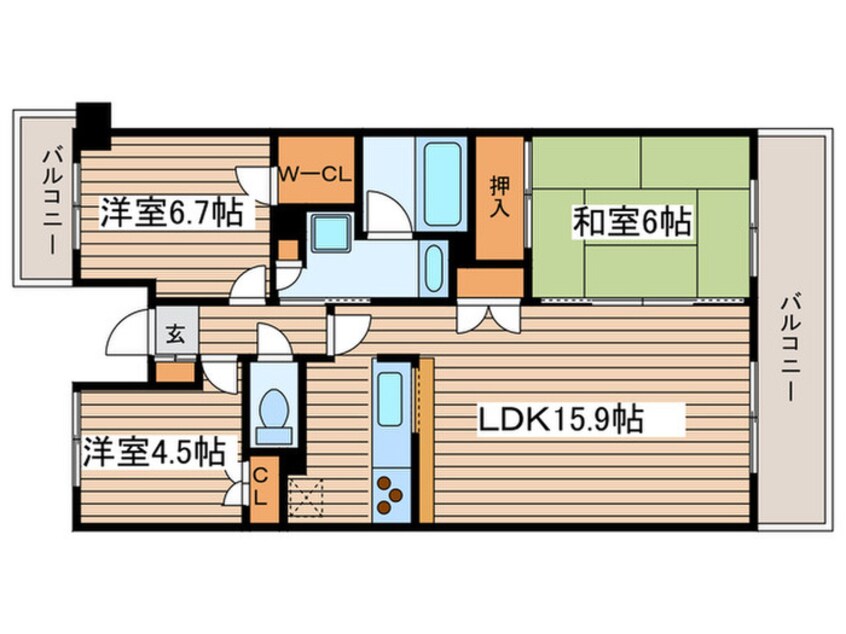 間取図 白壁パークホームズ（302）