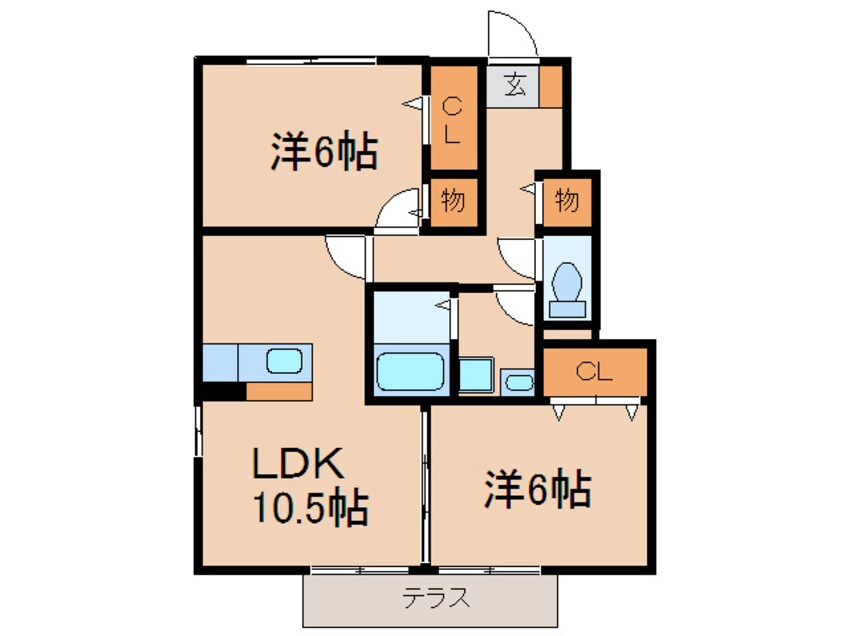 間取図 キャッツＡ