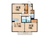 キャッツＡ 2LDKの間取り