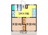 安田マンション 2DKの間取り