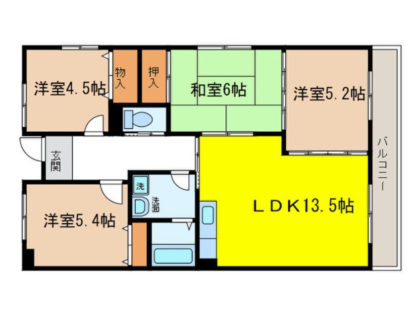 間取図 第三グランドハイツ服部