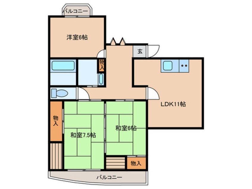 間取図 ロイヤル丘上